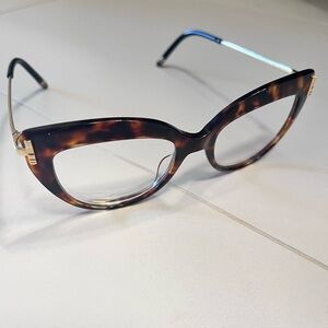 Boucheron Tortoise Shell Cat-Eye Glasses